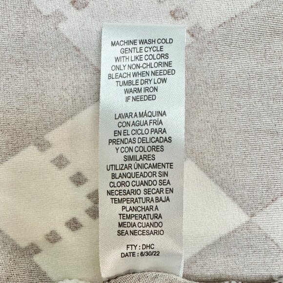 Inner Circle Blouse Womens XL Brown Argyle Print Soft Stretchy Long Sleeves - Picture 11 of 12